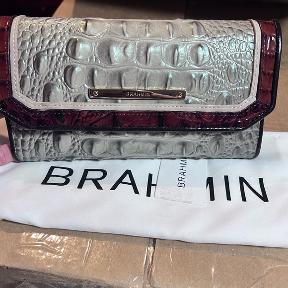 Brahmin Large Duxbury Hemlock Westwood Leather Satchel & Checkbook Wallet NWT - Picture 5 of 7